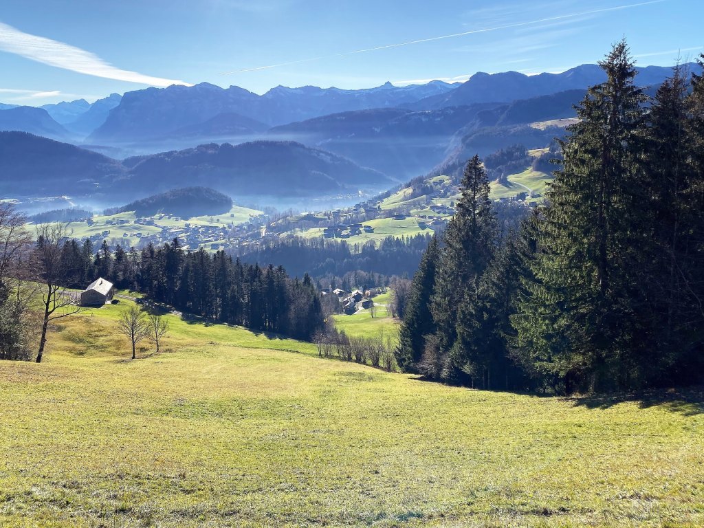 Aussicht auf Schwarzenberg und in den Hinterbregenzerwald