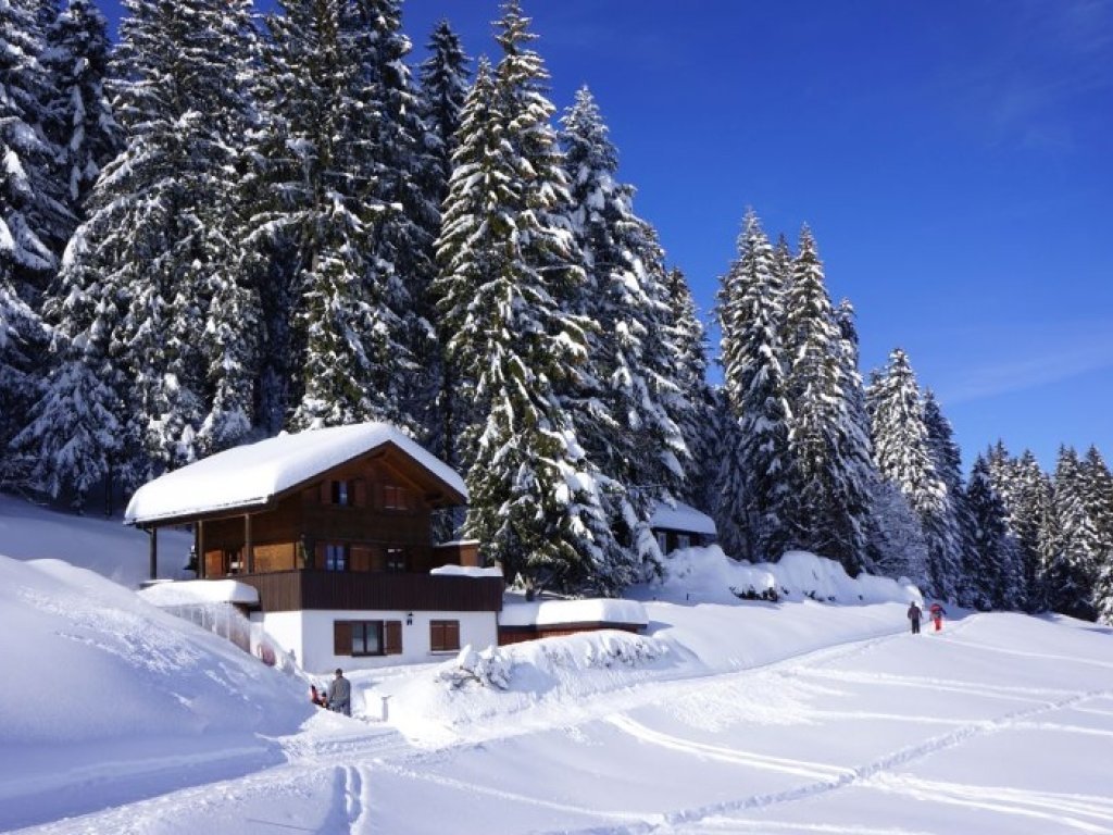 Winterwanderweg vom Bödele Richtung Lustenauer Hütte